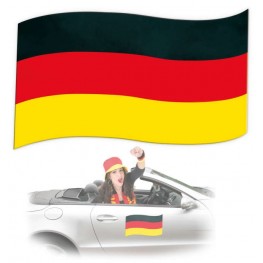 2x Autofahne Deutschland Fahne Flagge Deutschlandfahne Auto 45 x 30 cm  Fanfahne